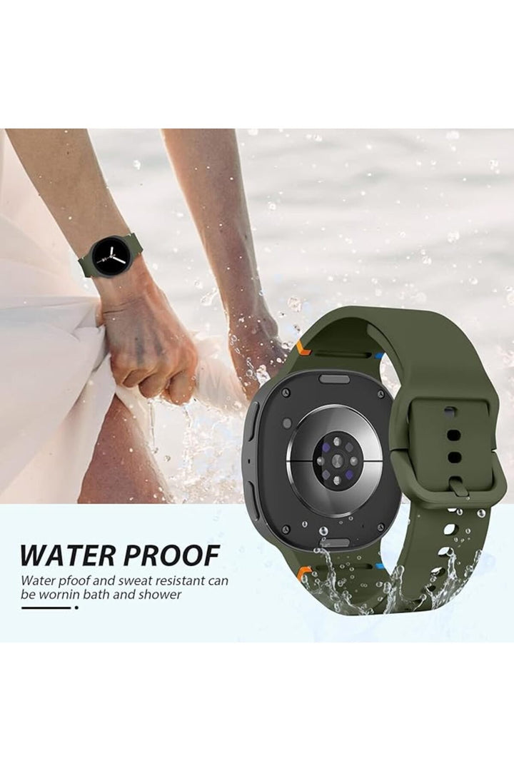 Samsung Galaxy Watch 8 40mm/44mm/Classic 46mm Uyumlu Kordon Liquid Same Leke Tutmayan Silikon Kordon