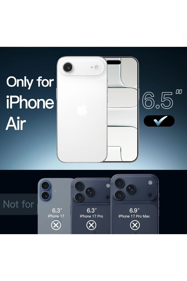 iPhone 17 Air Uyumlu Kılıf İnce Sert Sararmaz Magsafe Kamera Kenarı Koruyucu Dayanıklı Kapak
