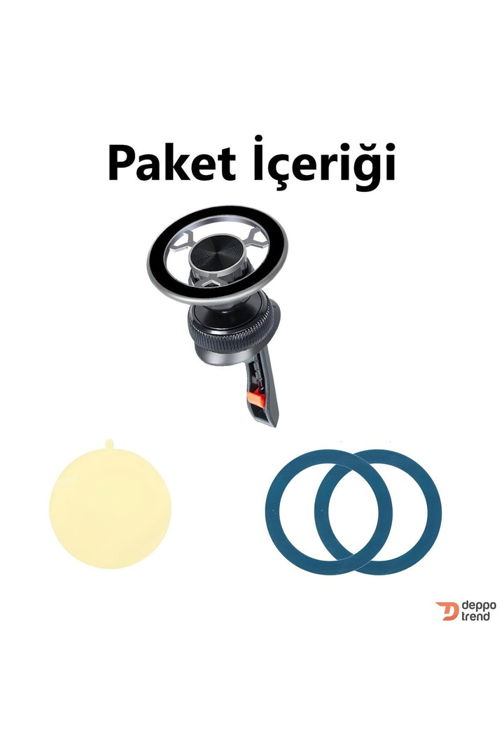 iPhone 12-13-14-15-16 Plus-16-17 Pro Max Uyumlu Araç Klimasına Uygun Magsafe Mıknatıs Telefon Tutucu
