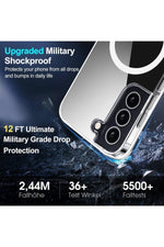Load image into Gallery viewer, Samsung Galaxy S22 Uyumlu Kılıf Kamera Çıkıntılı Şeffaf Magsafe Kılıf Kablosuz Şarj Destekli Kapak