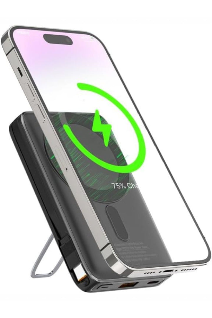 iPhone 11/12/13/14/15/16 Plus/17 Pro Max Uyumlu Magsafe Powerbank 5000 Mah Hızlı Şarj Type-C USB QC