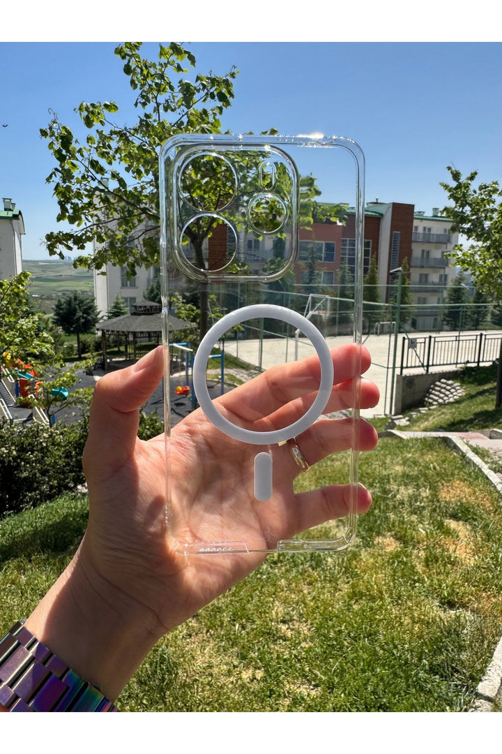 Xiaomi Redmi Note 14 Uyumlu Kılıf Sert Sararmaz Magsafe Kamera Korumalı Koruyucu Dayanıklı Kapak