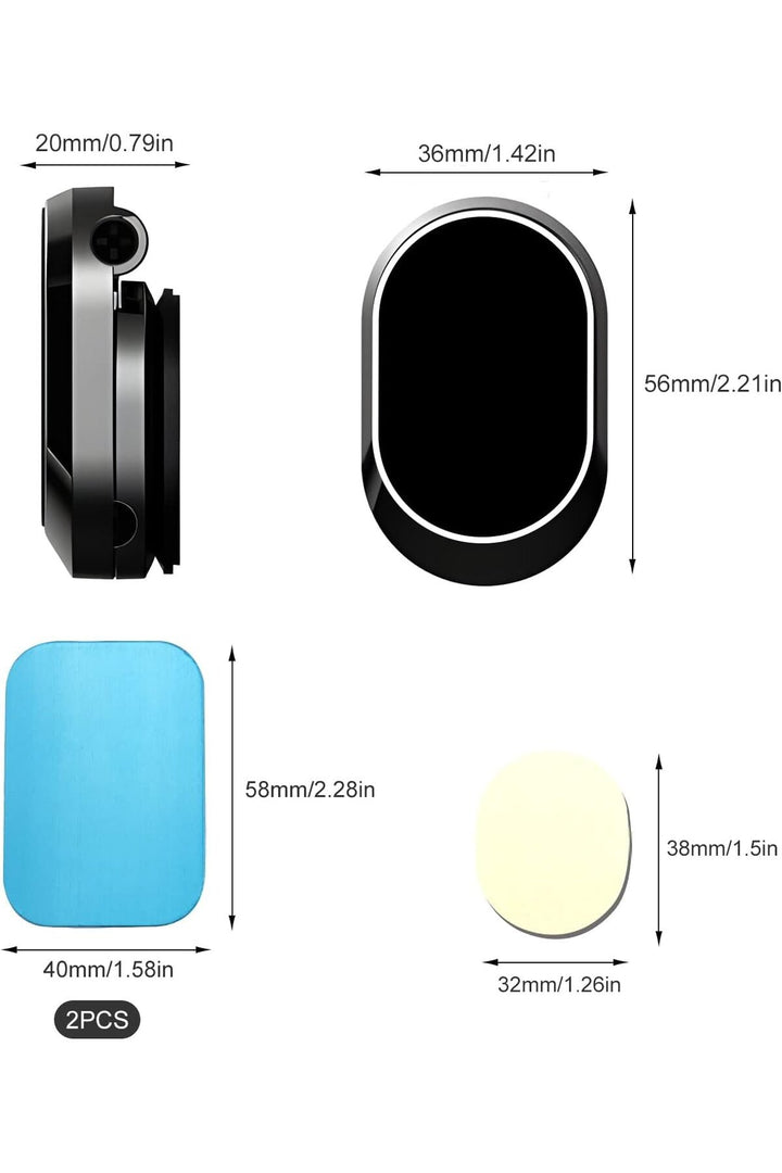 Araç İçi Telefon Tutucu Tüm Modeller ile Uyumlu 360 Dönebilen Metal Mıknatıslı Katlanabilir Tutucu
