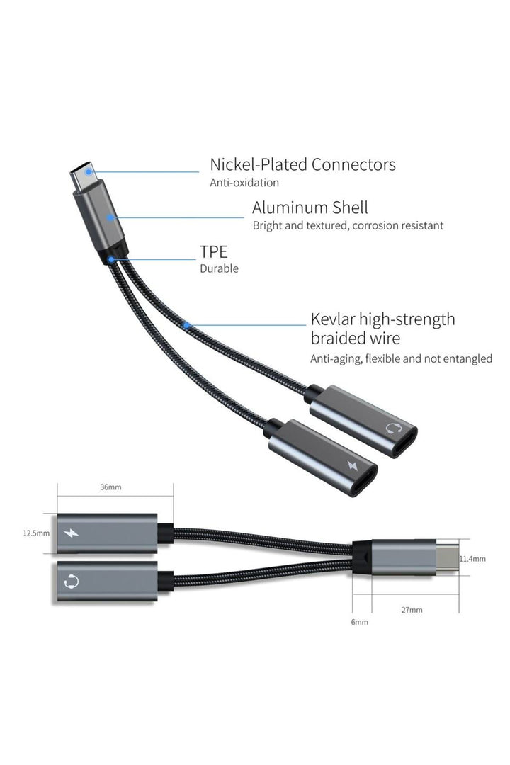 iPhone 15 Pro 15 Plus 15 Pro Max Uyumlu Type-C Kulaklık Çevirici Dönüştürücü Bluetooth Gerektirmez
