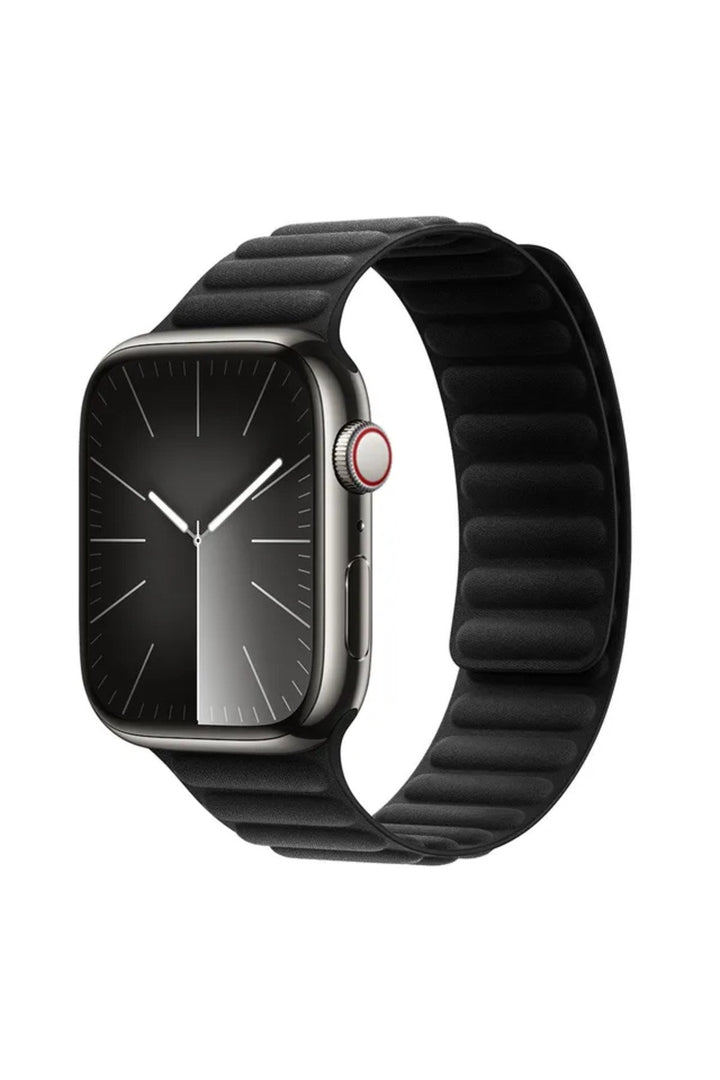 Apple Watch 9 8 7 6 5 4 3 2 1 Se 38mm/40mm/41mm Uyumlu Kordon Mıknatıslı Magnetli Deri Kordon