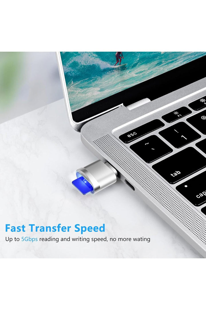 Type-C To Micro SD/TF Card Reader iPhone/Samsung/Xiaomi/Macbook/iPad/Tablet/PC Uyumlu Metal Çevirici