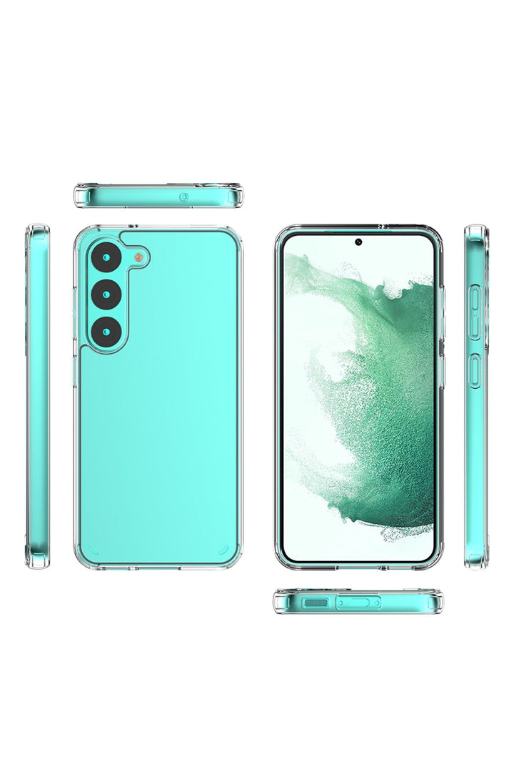 Samsung Galaxy S23 Plus Uyumlu Kılıf Şeffaf Sararmayan Renksiz Sert Silikon Dayanıklı Koruyucu Kapak