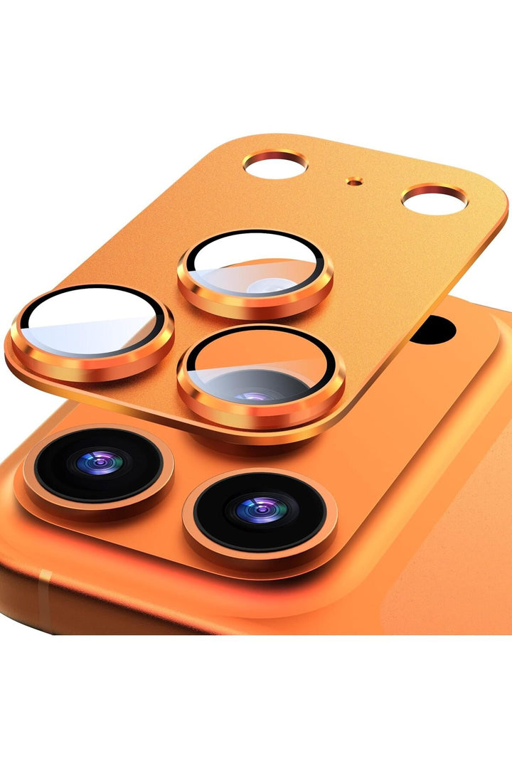 iPhone 17 Pro Uyumlu Kamera Koruyucu Lens Metal Temperli Cam Kamera Çevresi Tam Koruma