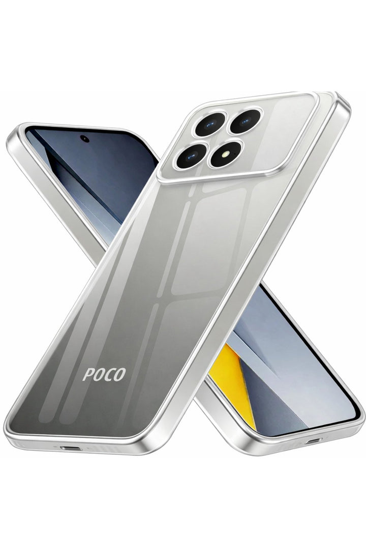 Poco F8 Pro Uyumlu Kamera Korumalı Kılıf Darbe Önceleyici Şeffaf Transparan Esnek Silikon Kapak