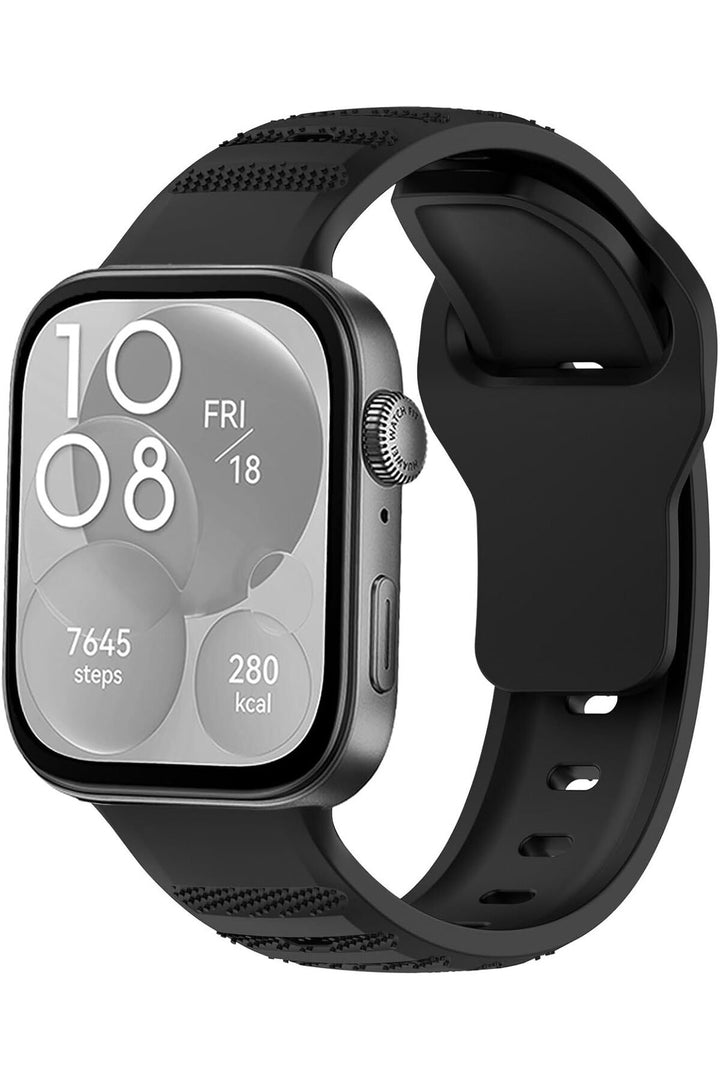 Huawei Watch Fit3 Uyumlu Kordon Liquid Silikon Ayarlanabilir Renkli Lansman Kordon