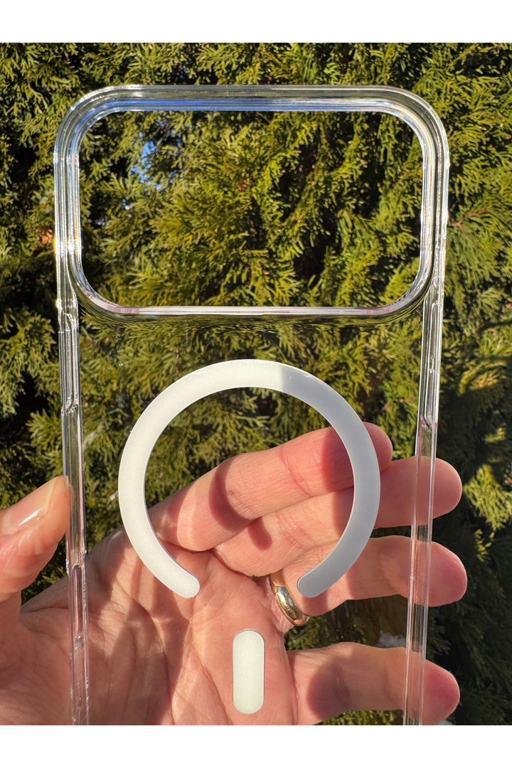 iPhone 17 Pro Uyumlu Kılıf İnce Sert Sararmaz Magsafe Kamera Kenarı Koruyucu Dayanıklı Kapak