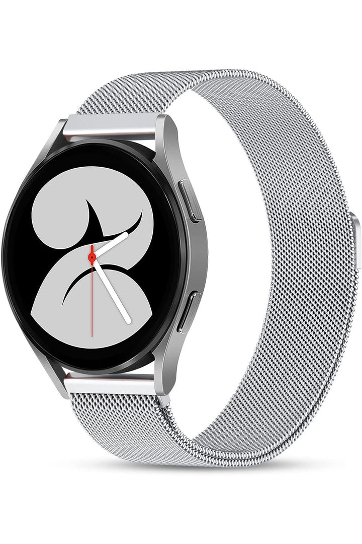 Huawei Watch GT/GT2E/GT2/GT2 Pro/GT3/GT3 Pro/GT4 46mm Uyumlu Kordon Mıknatıslı Parlak İnce Metal