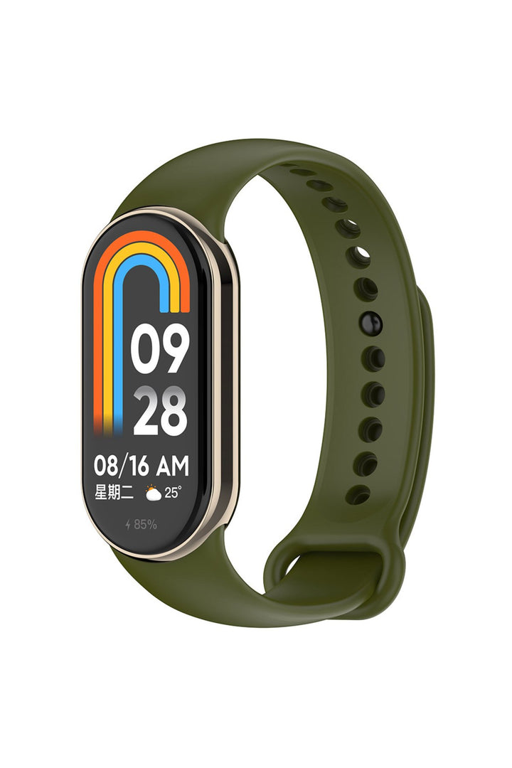Xiaomi Mi Band 9 Uyumlu Kordon Liquid Silikon Ayarlanabilir Renkli Lekelere Dayanıklı Lansman Kordon