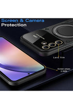 Load image into Gallery viewer, Samsung Galaxy A54 Uyumlu Kılıf Magsafe Standlı Kamera Lens Korumalı Dayanıklı Renkli Tank Kapak