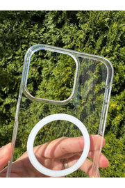 iPhone 16 Pro Max Uyumlu Simli Kılıf Sert Sararmaz Magsafe Kamera Kenarı Koruyucu Dayanıklı Kapak