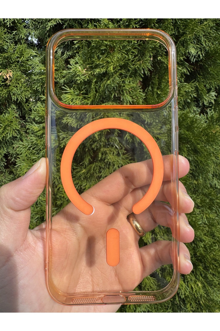 iPhone 17 Pro Uyumlu Kılıf Magsafe Sert Sararmaz Kamera Kenarı Koruyucu Dayanıklı Renkli Kapak