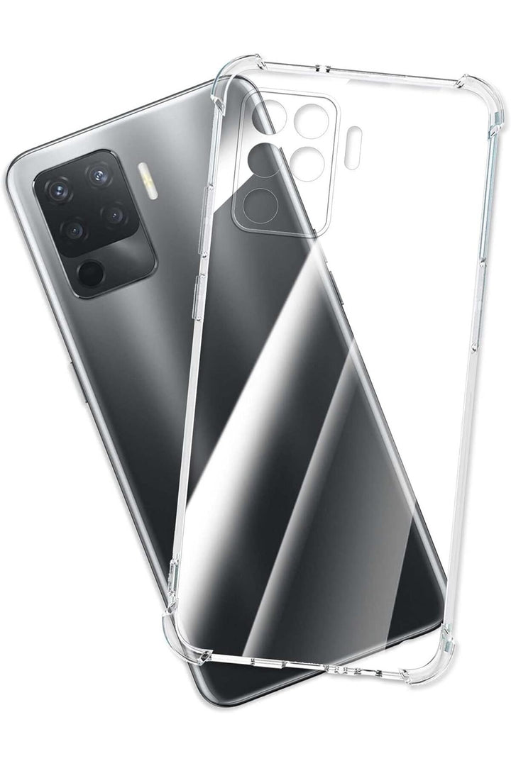 Oppo Reno 5 Lite Uyumlu Kılıf 3D Kamera Korumalı Darbe Önleyici Şeffaf Renksiz Esnek Silikon