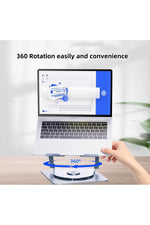 Load image into Gallery viewer, Macbook/Laptop/Notebook Soğutucu Fan Stand RGB LED Işıklı Ayarlanabilir/Katlanabilir 360 Dönebilen