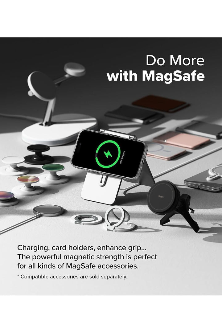 iPhone 16 Uyumlu Kılıf Kamera Çıkıntılı Şeffaf Magsafe Kılıf Kablosuz Şarj Destekli Kapak
