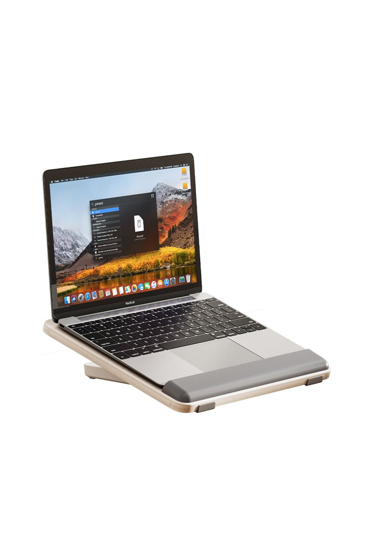 Bileklik Destekli Yükseltilebilir/Ayarlanabilir Notebook/Tablet/iPad/Macbook Uyumlu Ahşap Stand
