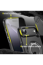 Load image into Gallery viewer, iPhone 17 Air Uyumlu Kılıf Kamera Korumalı Sürgülü 360 Dönebilen Magsafe Stand Renkli Tank Kapak