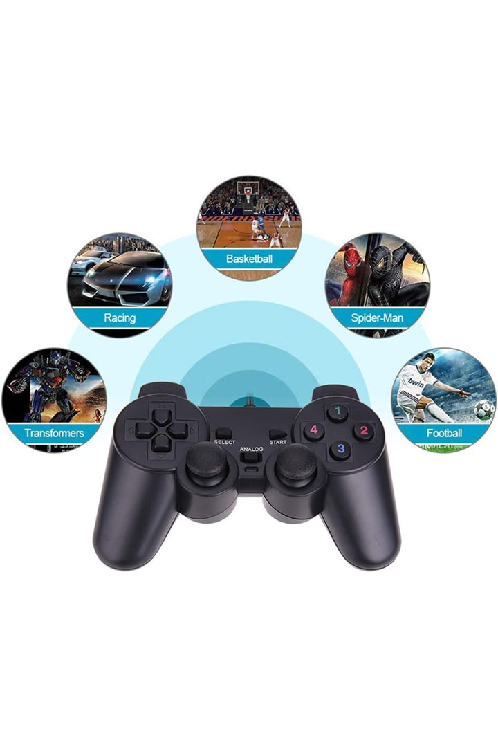 PS3/PC/Windows 11/10/8/7 Roblox/Steam/RetroPie Uyumlu DoubleShock Oyun Kol USB Tak Çalıştır Joystick