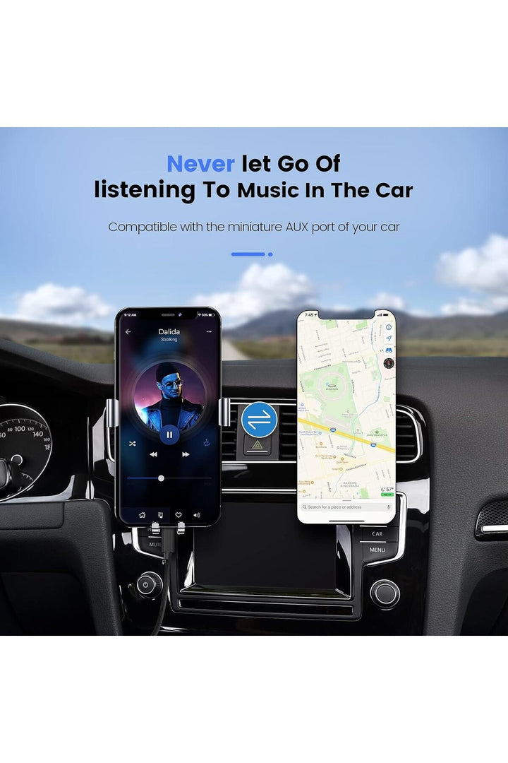 iPhone Uyumlu Aux Kablosu Lightning To 3.5mm Jack Çevirici Dönüştürücü Beyaz Bluetooth Gerektirmez