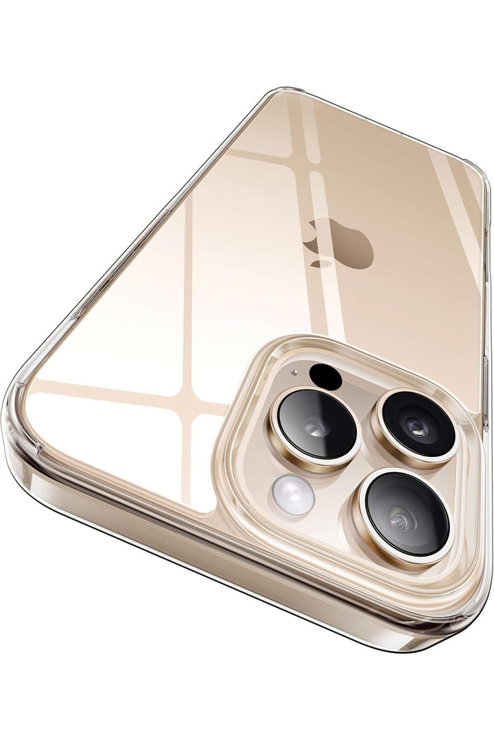 iPhone 16 Pro Uyumlu Kamera Çıkıntlı Korumalı Darbe Önleyici Şeffaf Esnek Renksiz Silikon Kapak