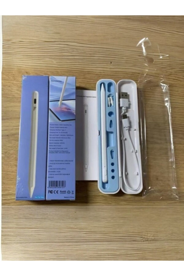 iPad Uyumlu Avuç içi Red Algılamalı Stylus Pencil Taşıma ve Saklama Kutulu Dokunmatik Çizim Kalemi