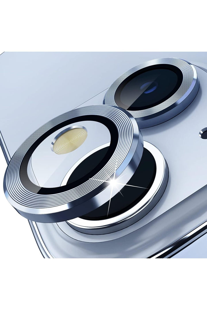 İphone 15/iphone 15 Plus Uyumlu Kamera Lens Koruyucu Dayanıkl Renkli Metal Temperli Cam Koruma