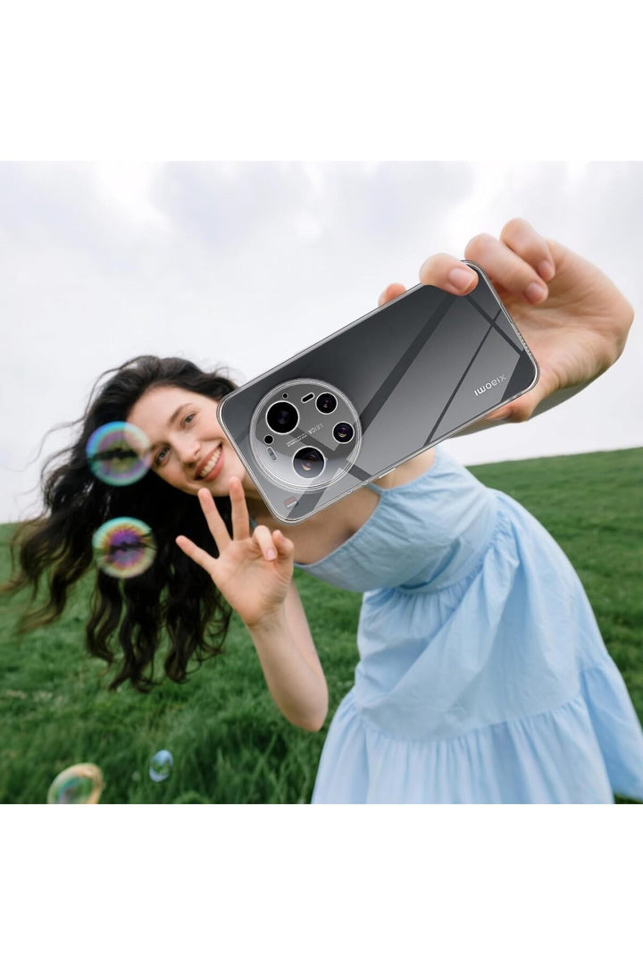 Mi 17 Ultra Uyumlu Kamera Korumalı Kılıf Darbe Önceleyici Şeffaf Transparan Esnek Silikon Kapak