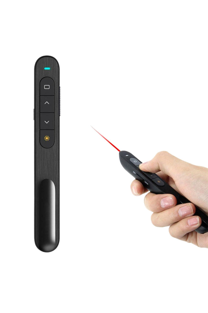 Wireless Presenter/Kablosuz Lazer Sunum Kalemi Ses Kontrolü PowerPoint Uygulamalar için Uygun İşaret