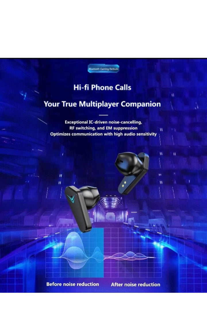 iPhone/Samsung/Mi ve Tüm Cihazlar ile Uyumlu Bluetooth Oyun Kulaklık LED Göstergeli Işıklı Kutulu