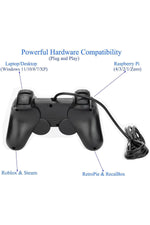 Load image into Gallery viewer, PS3/PC/Windows 11/10/8/7 Roblox/Steam/RetroPie Uyumlu DoubleShock Oyun Kol USB Tak Çalıştır Joystick
