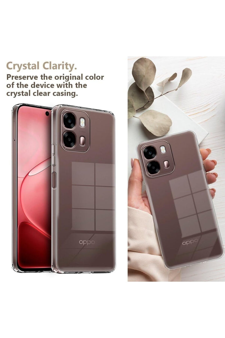 Oppo A6 Pro Uyumlu Kamera Korumalı Kılıf Darbe Önceleyici Şeffaf Transparan Esnek Silikon Kapak