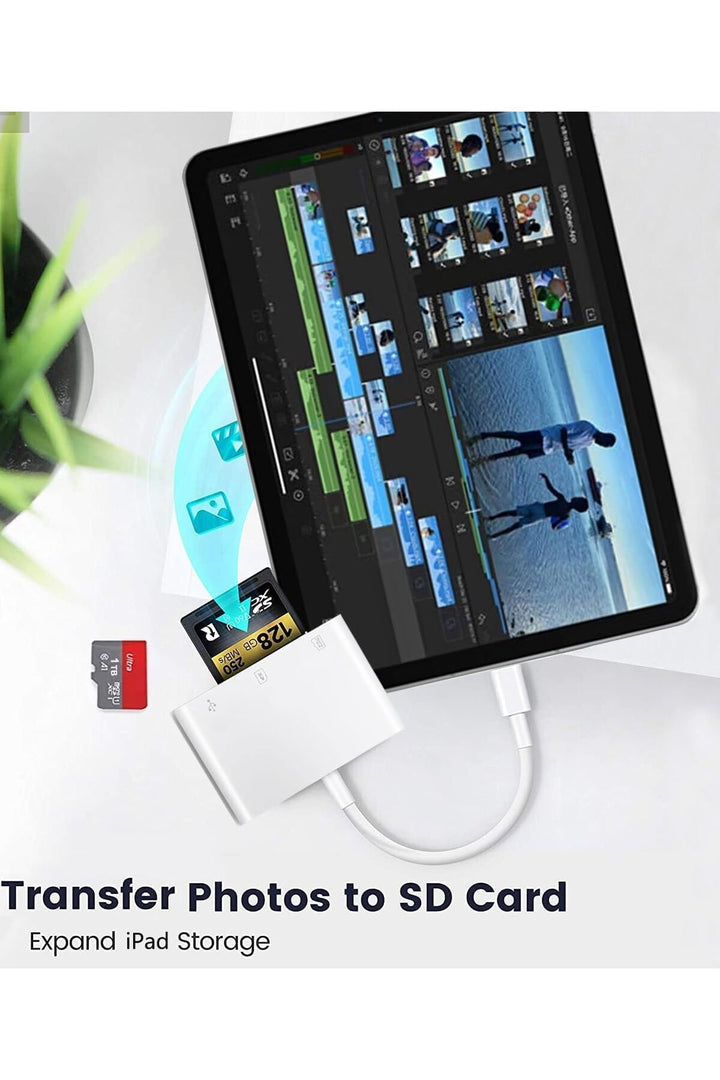 17/16/15/Pro Max/Plus/iPad/MacBook Pro/Air Samsung Uyumlu Type-C To SD/Micro SD/TF/USB Kart Okuyucu