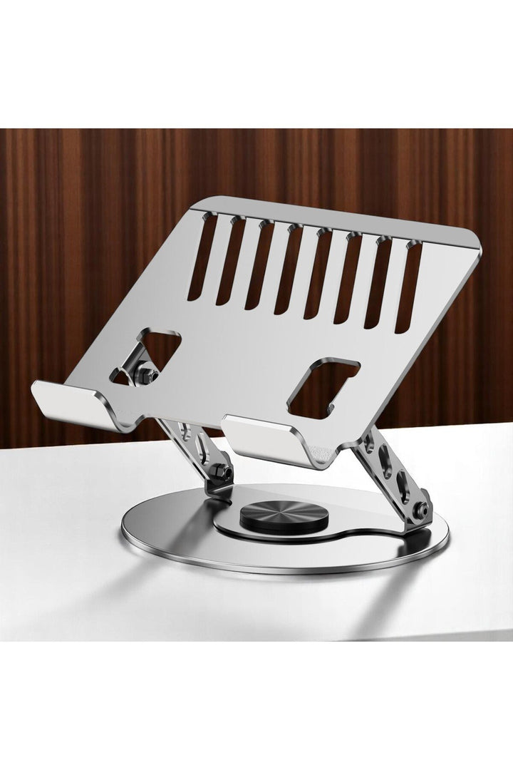 Dönebilen Yüksek Kaliteli Katlanabilir Ayarlanabilir Metal Masa Üstü Tablet Macbook Laptop Standı