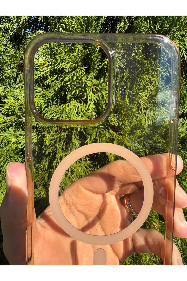 iPhone 16 Pro Max Uyumlu Kılıf Sert Sararmaz Magsafe Kamera Kenarı Koruyucu Dayanıklı Çöl Titanyum