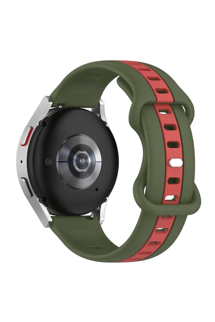 Huawei Watch GT/GT2E/GT2/GT2 Pro/GT3/GT3 Pro/GT4 46mm Uyumlu Renkli Çizgili Silikon Kordon