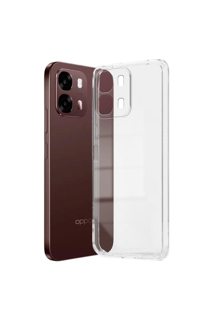 Oppo A6 Pro Uyumlu Kamera Korumalı Kılıf Darbe Önceleyici Şeffaf Transparan Esnek Silikon Kapak