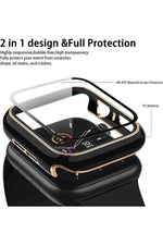 Load image into Gallery viewer, Apple Watch Se 3 2 1 42mm Uyumlu Kılıf Ekran ve Kasa Koruyucu Tam Kaplayan Parlak Watch Kasa Koruma