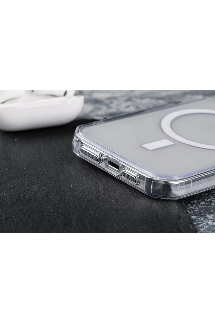 iPhone 16 Plus Uyumlu Kılıf Buzlu Mat Sararmaz Magsafe Kablosuz Şarj Destekli Hoparlör Filtreli