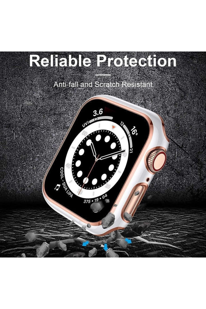 Apple Watch Se 6 5 4 40mm Uyumlu Kılıf Ekran ve Kasa Koruyucu Tam Kaplayan Parlak Watch Kasa Koruma