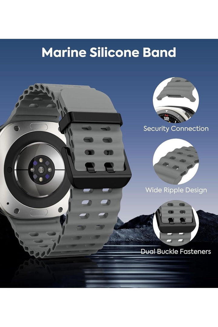 Samsung Galaxy Watch Ultra 47mm Uyumlu Kordon Liquid Silikon Spor Renkli Kordon