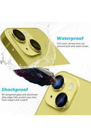 İphone 15/iphone 15 Plus Uyumlu Kamera Lens Koruyucu Dayanıkl Renkli Metal Temperli Cam Koruma