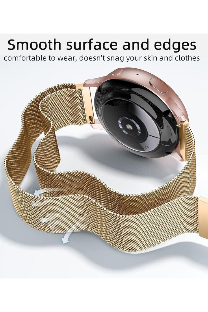 Huawei Watch GT/GT2E/GT2/GT2 Pro/GT3/GT3 Pro/GT4 46mm Uyumlu Kordon Mıknatıslı Parlak İnce Metal