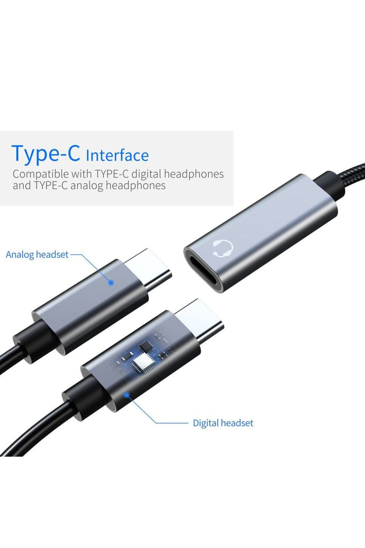 iPhone 15 Pro 15 Plus 15 Pro Max Uyumlu Type-C Kulaklık Çevirici Dönüştürücü Bluetooth Gerektirmez