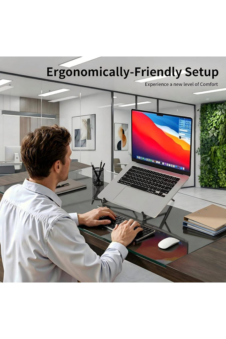 Laptop/Notebook/Macbook Uyumlu Yüksek Kalite Katlanabilir Taşınabilir Çantalı Metal Masa Üstü Standı