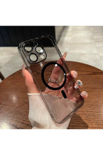 Load image into Gallery viewer, iPhone 16 Pro Max Uyumlu Kamera Korumalı Kılıf Siyah Magsafe Hoparlör Filtreli Sararmaz Kapak