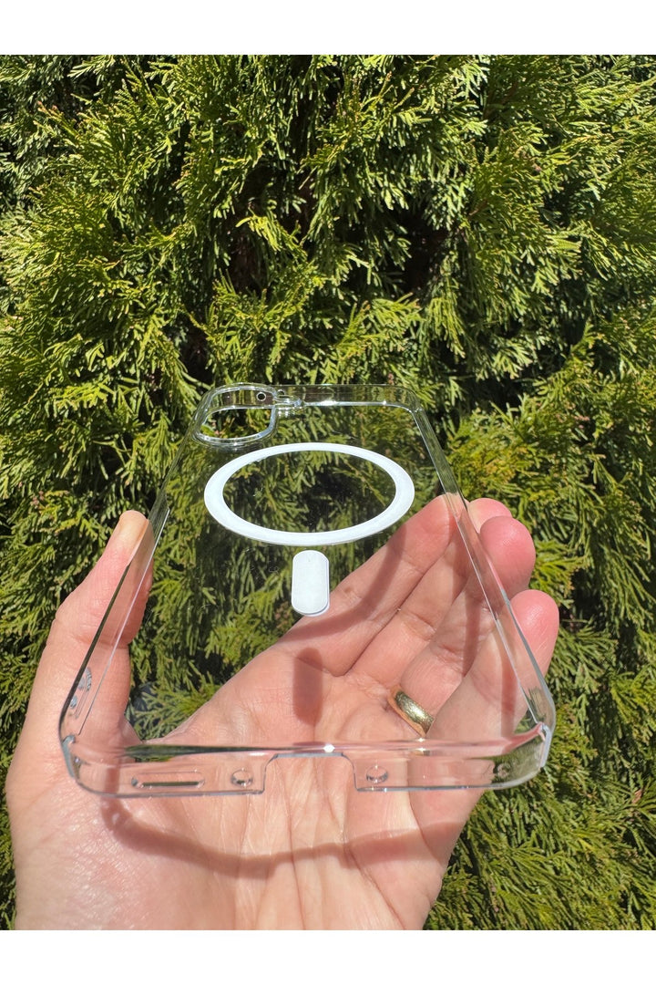 Samsung Galaxy A37 Uyumlu Kılıf İnce Sert Sararmaz Magsafe Kamera Kenar Koruyucu Dayanıklı Kapak